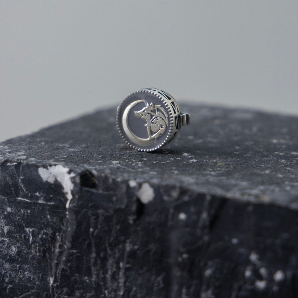 Wolf's Moon Button Clip