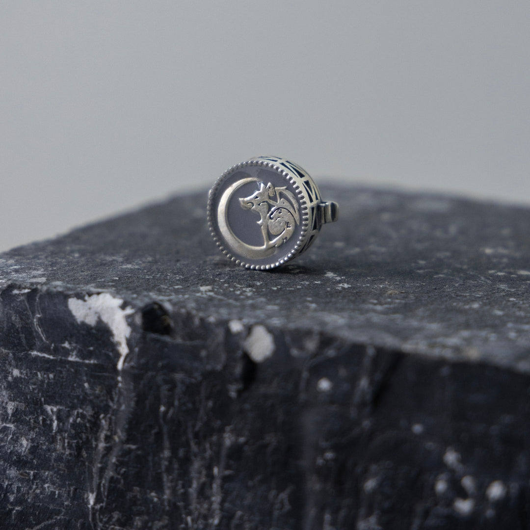 Wolf's Moon Button Clip