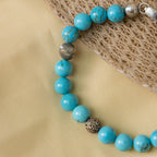 Howlite Turqoise silver bracelet