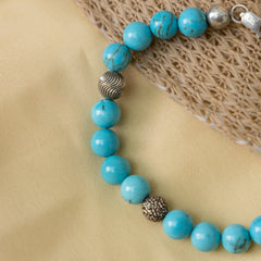 Howlite Turqoise silver bracelet