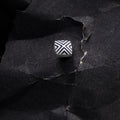 Silver crisscross Square stud