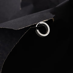 Round silver loop Stud