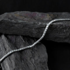 silver cubic loose bracelet