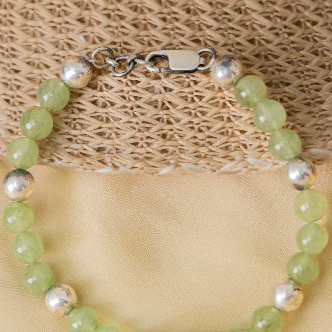 Aventurine Grapes Silver Bracelet