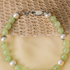 Aventurine Grapes Silver Bracelet