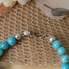 Howlite Turqoise silver bracelet