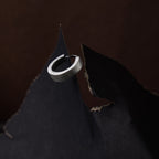 Round silver loop Stud
