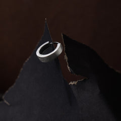Round silver loop Stud