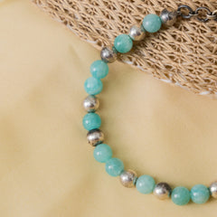 Amozinite Blue Silver bracelet