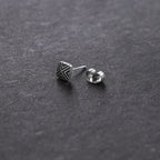 Silver crisscross Square stud