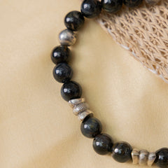 Blue tiger eye silver bracelet