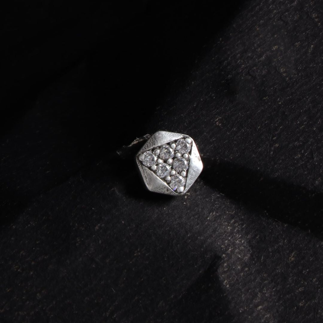 Hexa Diamond Stud