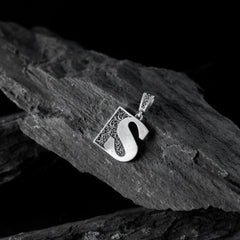 Alphabet silver Pendant