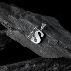 Alphabet silver Pendant