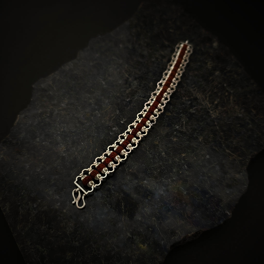 TANDAV | 925 Silver Rudraksha Bracelet