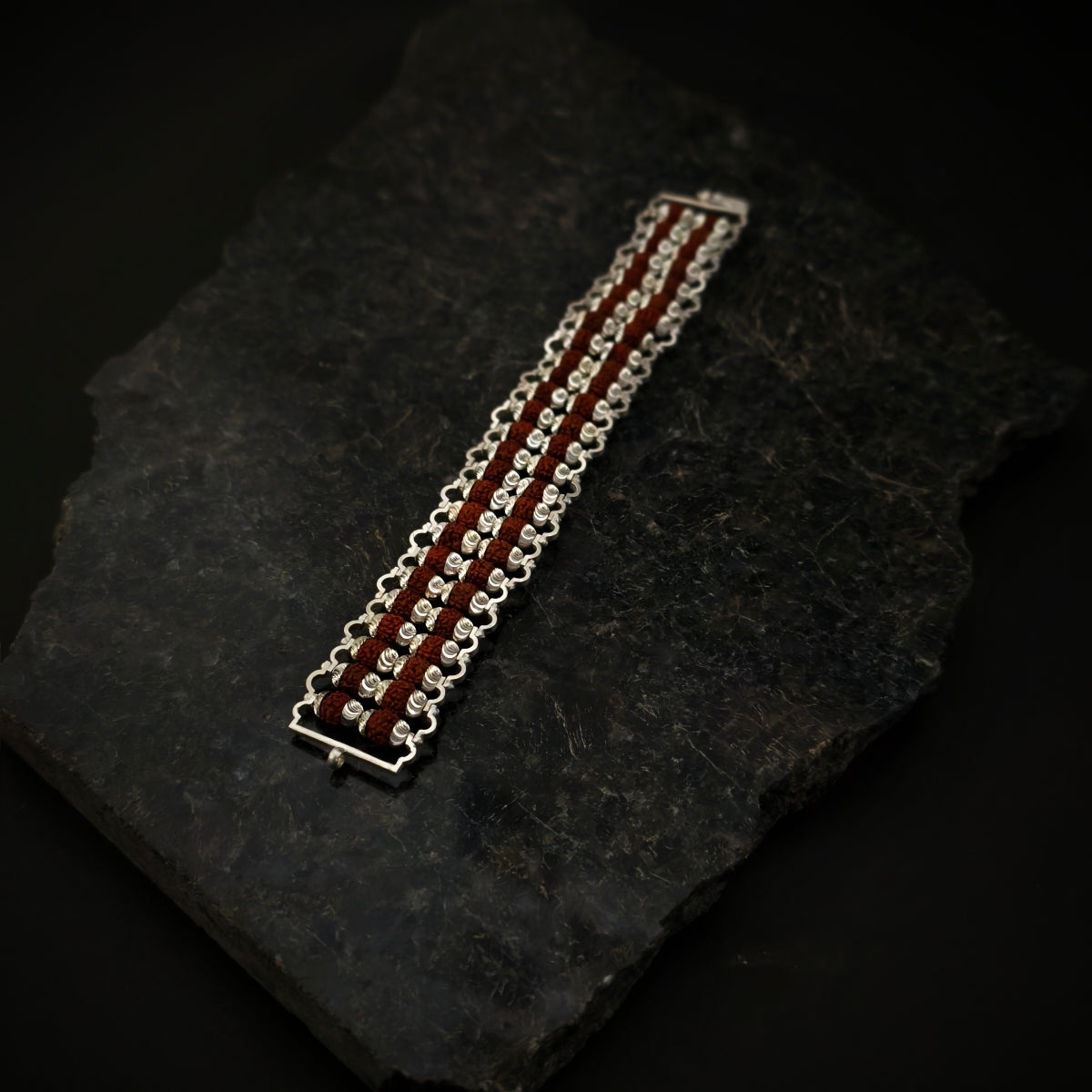 AGNI | 925 Silver Rudraksha Bracelet
