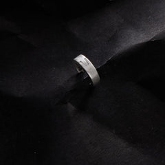 Round silver loop Stud