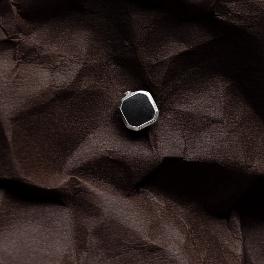 Black Square Stud