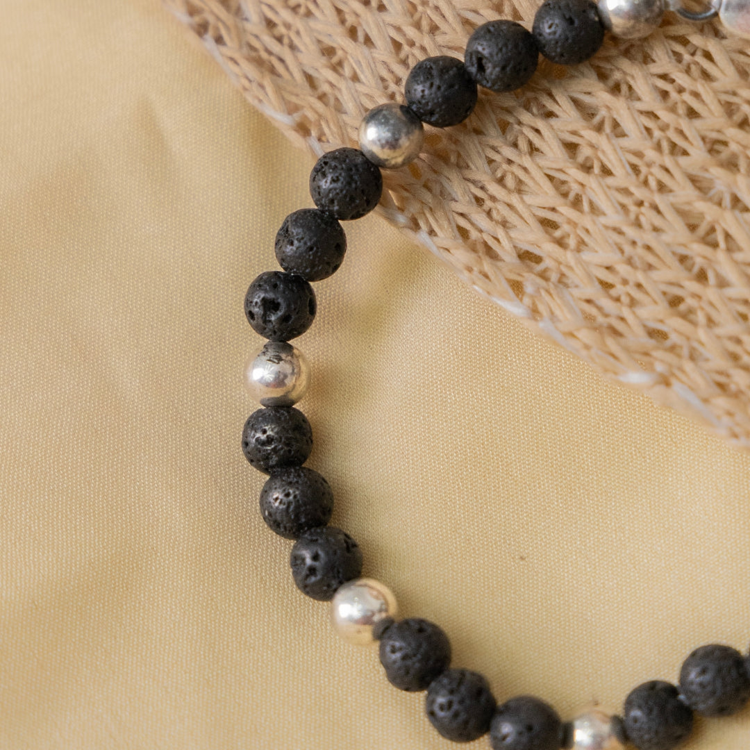 Lava Silver Bracelet