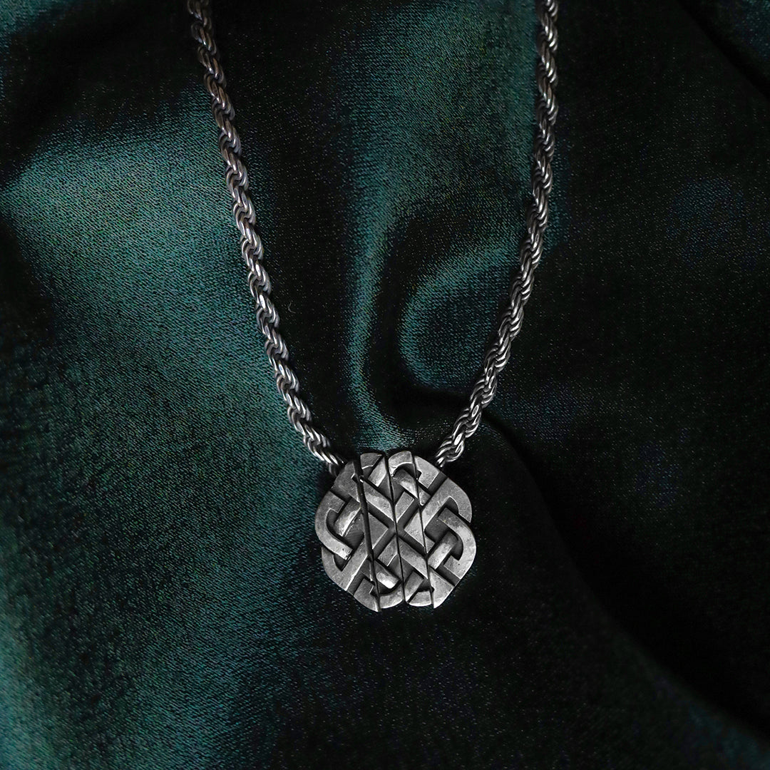 Hexa Path Silver Pendant