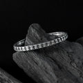 Silver Checkerboard Cuff-bracelet