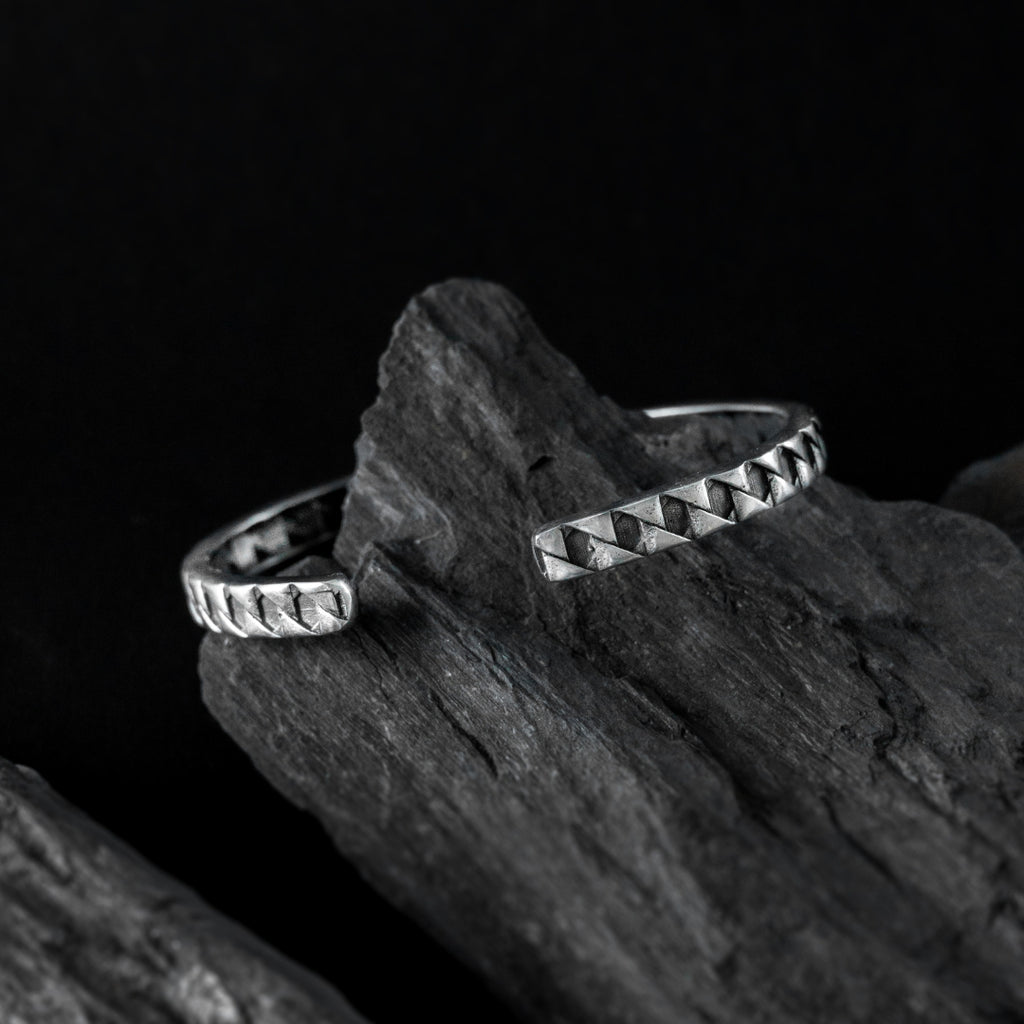 Silver Checkerboard Cuff-bracelet