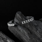 Silver Checkerboard Cuff-bracelet