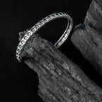 Silver Checkerboard Cuff-bracelet