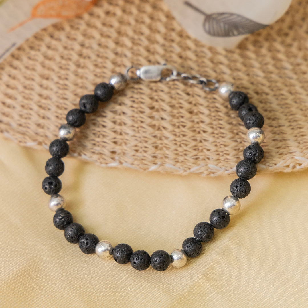 Lava Silver Bracelet