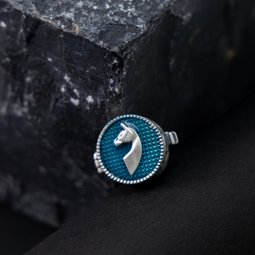 Galloping Stallion button clip
