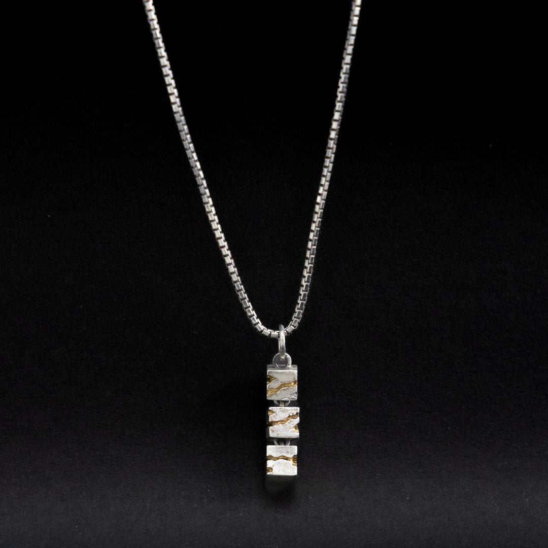 Skyline silver pendant
