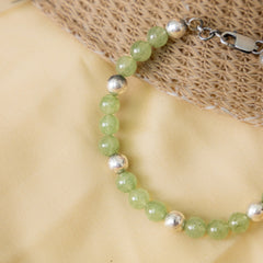 Aventurine Grapes Silver Bracelet