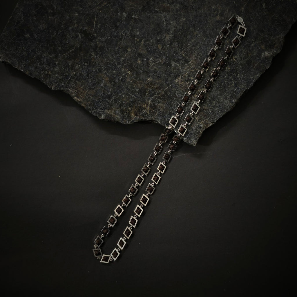 NEEL | 925 Silver Rudraksha Mala