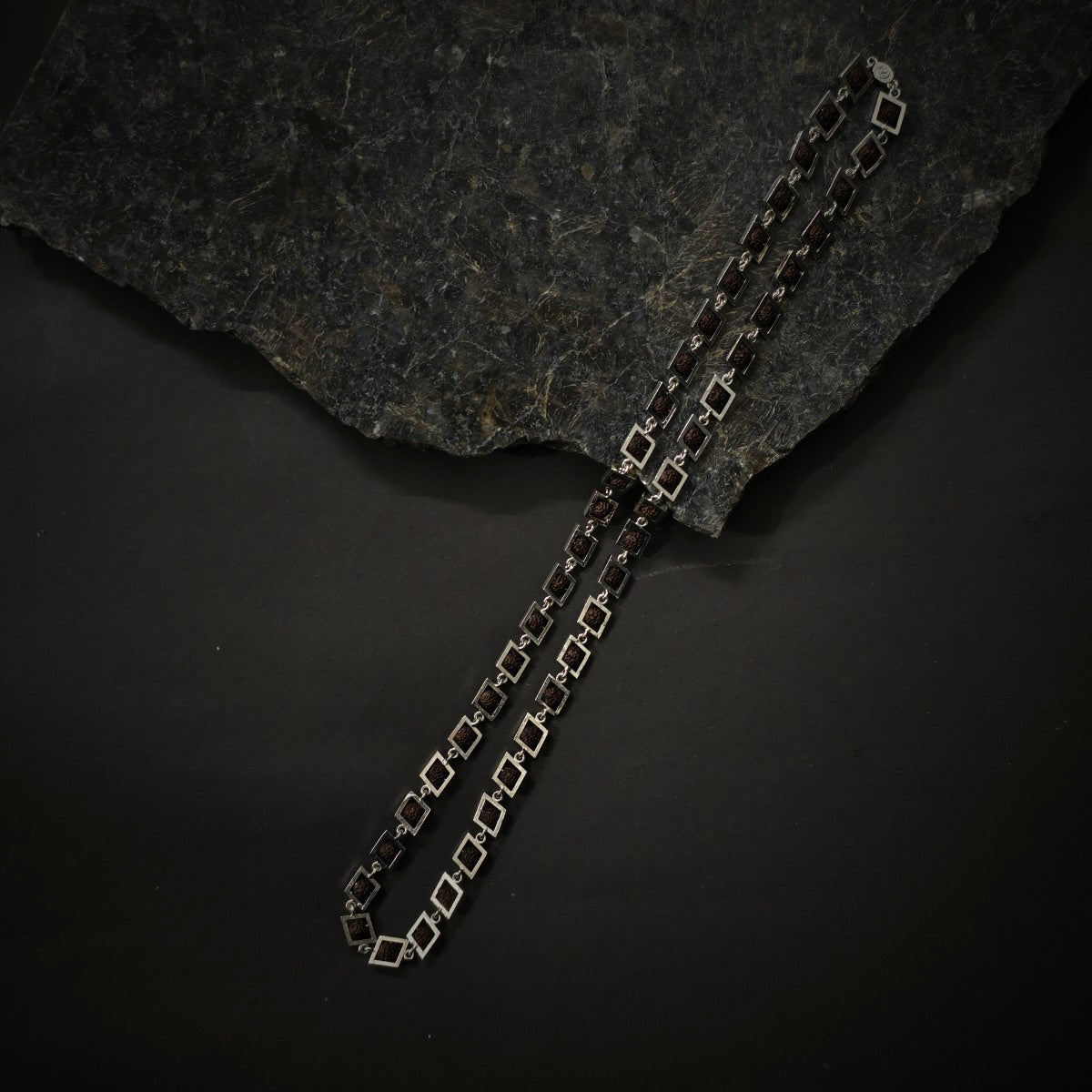 NEEL | 925 Silver Rudraksha Mala