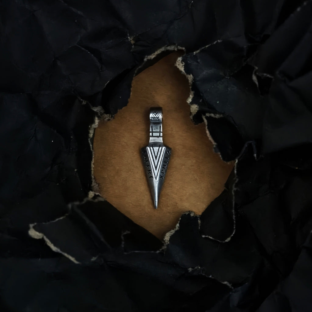 3D Sword Silver Pendant