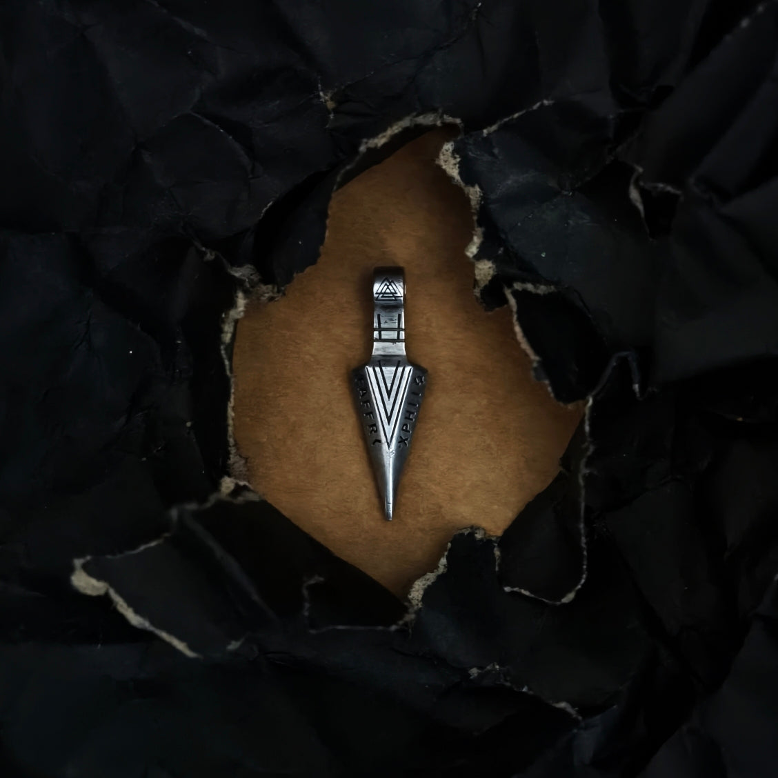 3D Sword Silver Pendant