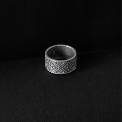 Swastik silver band