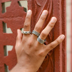 Silver Web band