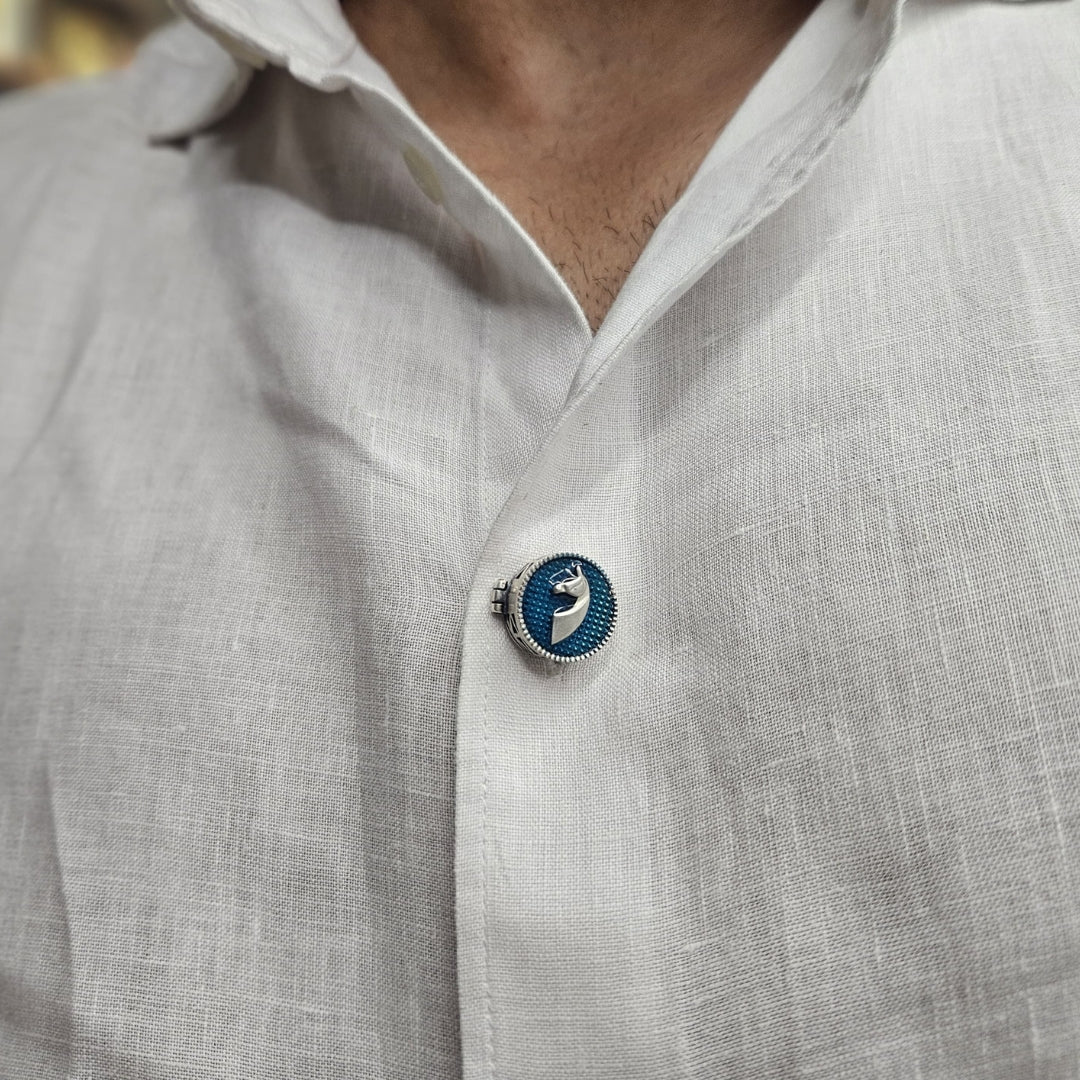 Galloping Stallion button clip