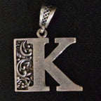 Alphabet silver Pendant