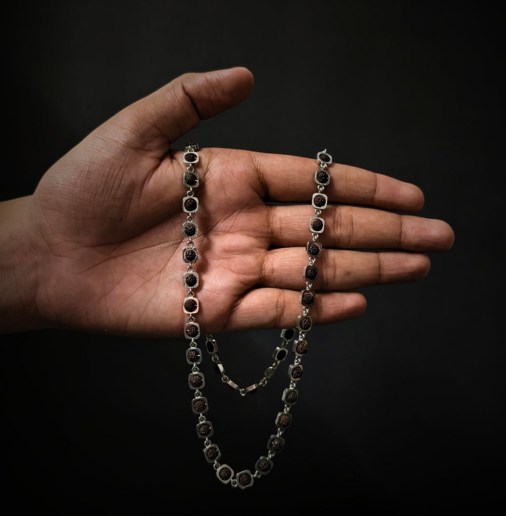 ISHAAN | 925 Silver Rudraksha Mala