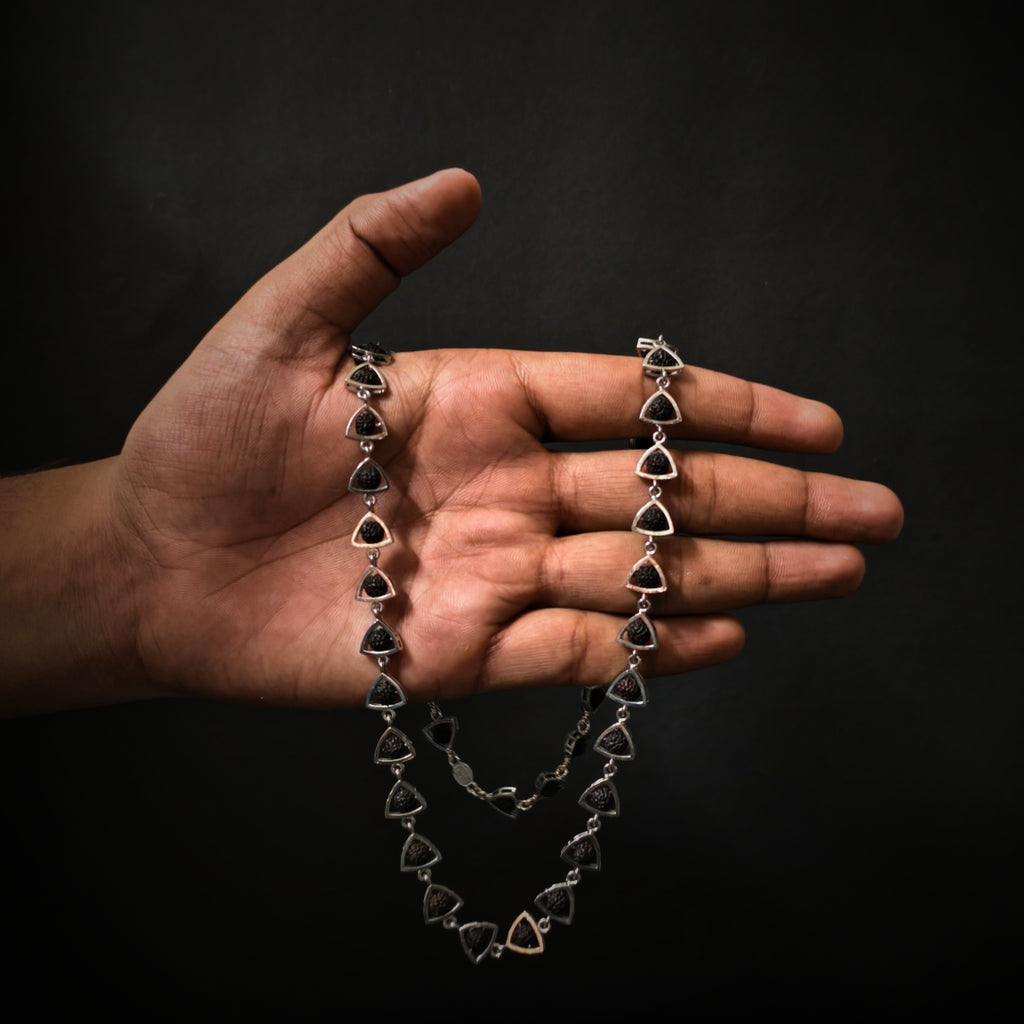TRINETRA| 925 Silver Rudraksha Mala