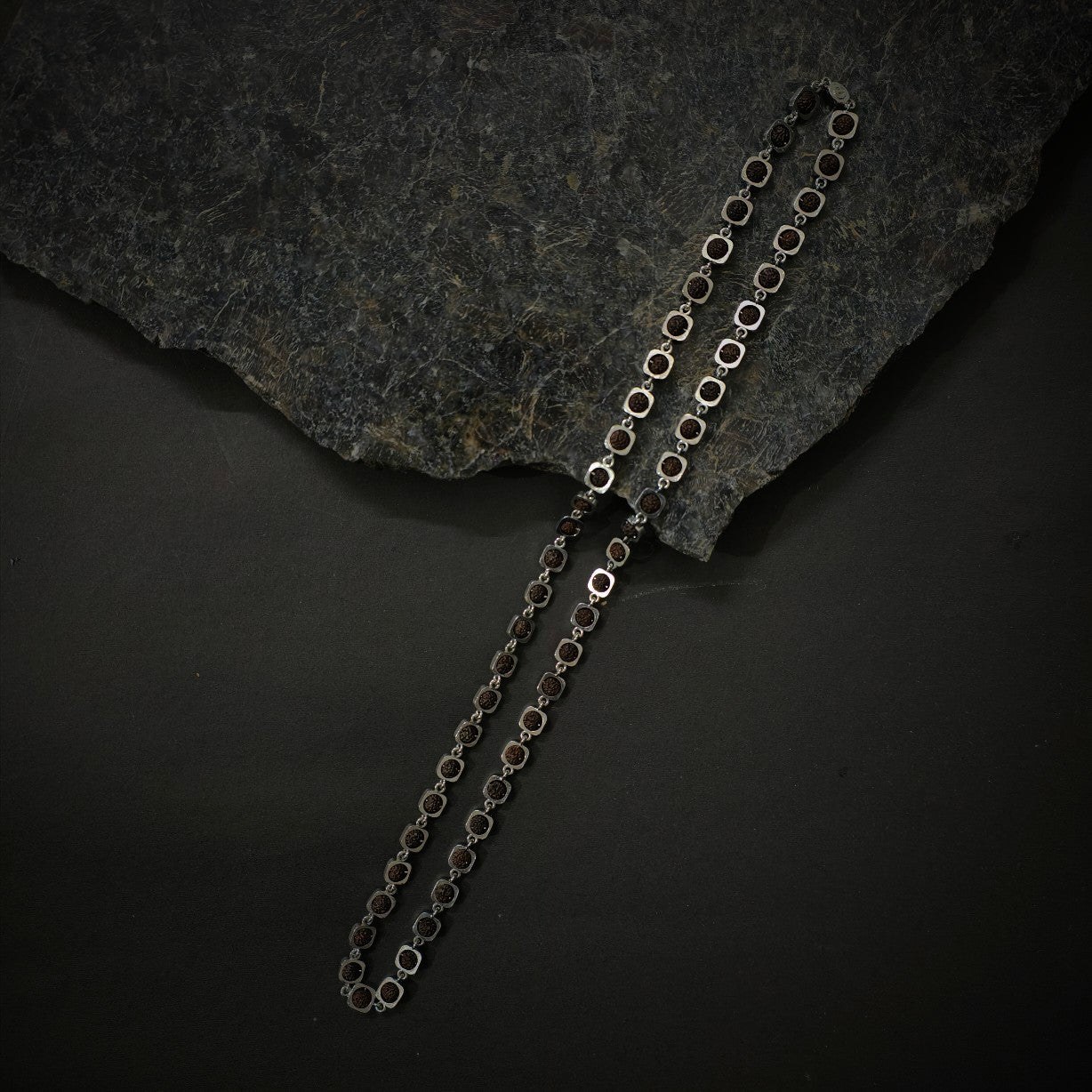 ISHAAN | 925 Silver Rudraksha Mala