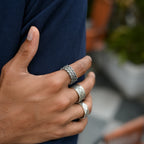 Silver Web band
