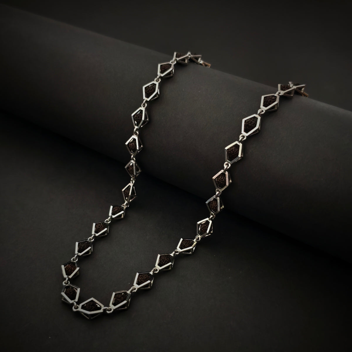 VYOM | 925 Silver Rudraksha Mala