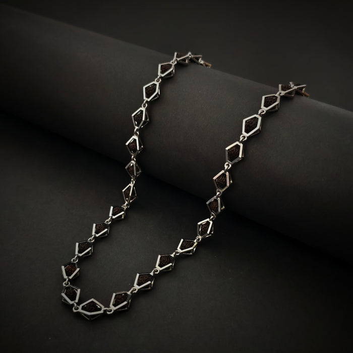 VYOM | 925 Silver Rudraksha Mala