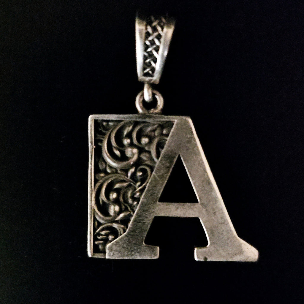 Alphabet silver Pendant
