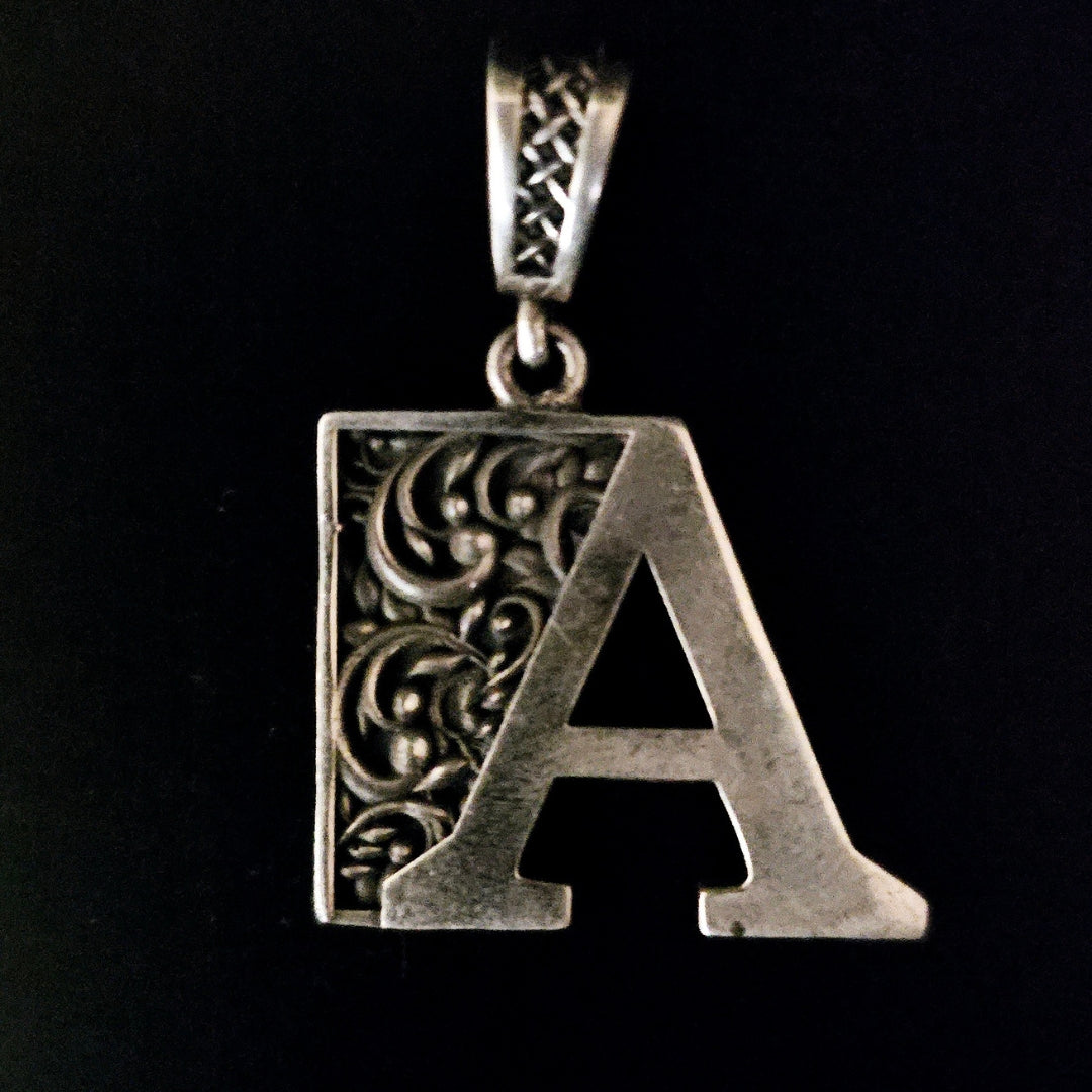 Alphabet silver Pendant