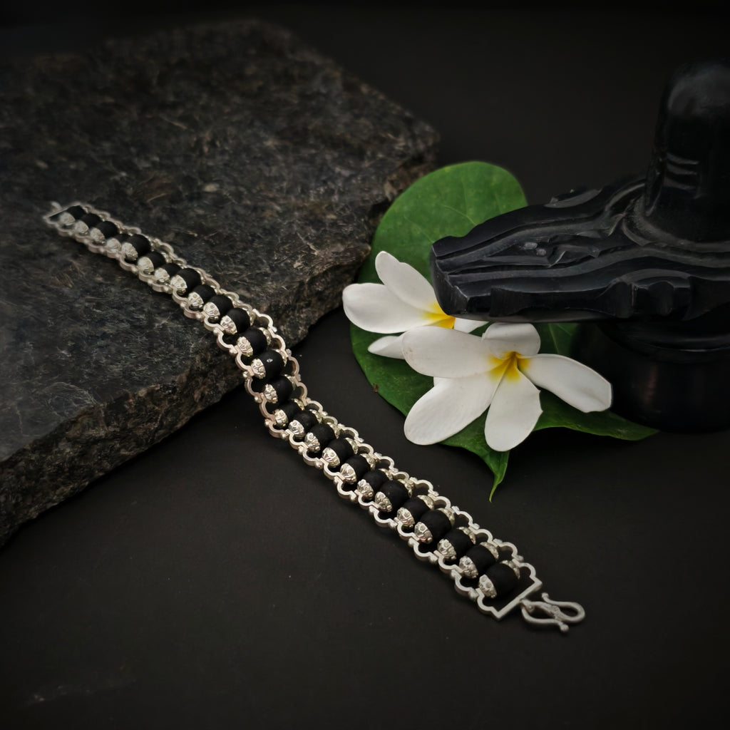 KAAL | 925 Silver Rudraksha Bracelet
