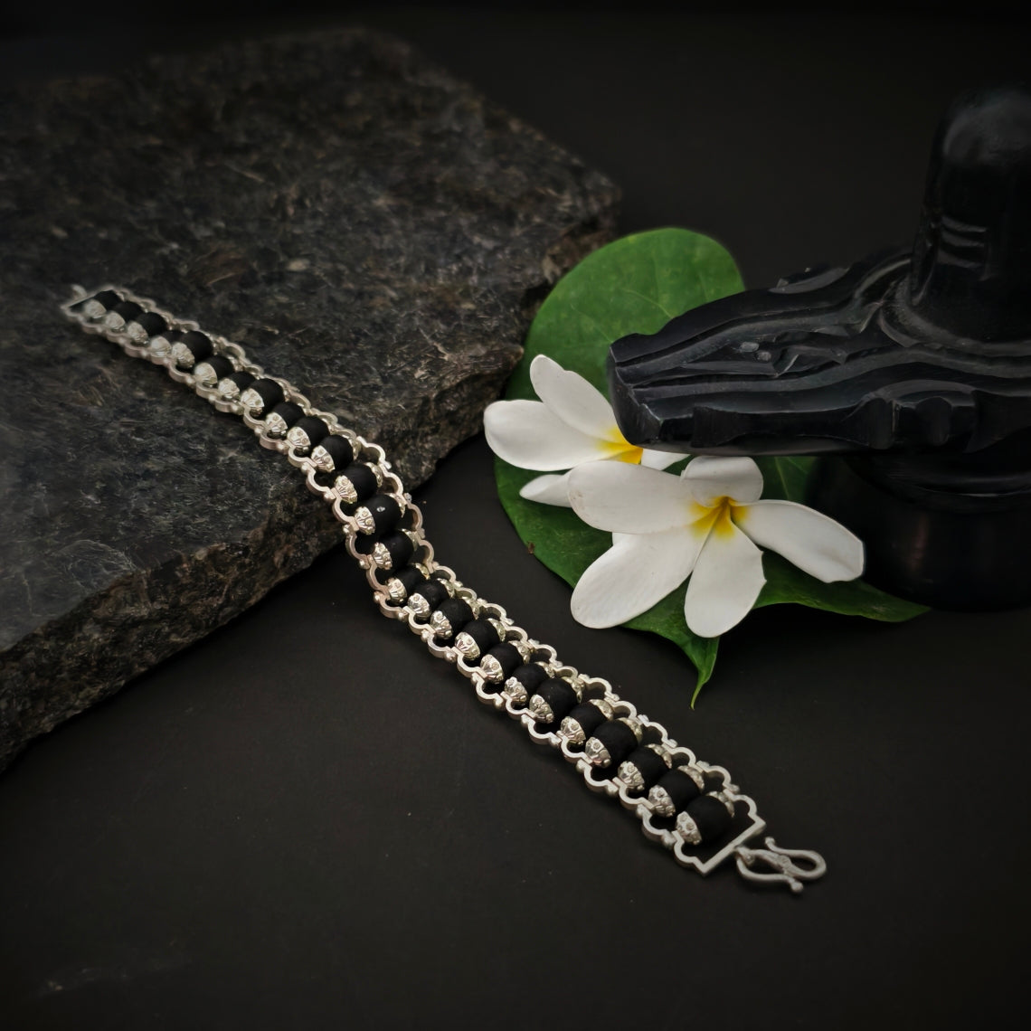 KAAL | 925 Silver Rudraksha Bracelet